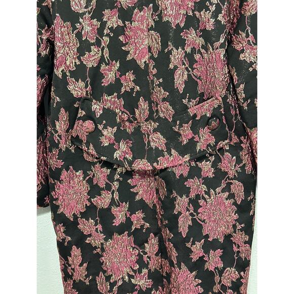 For Love & Lemons Luella Whimsigoth Dark Romantic Coat M Black Pink Gld Vampcore - Picture 8 of 15